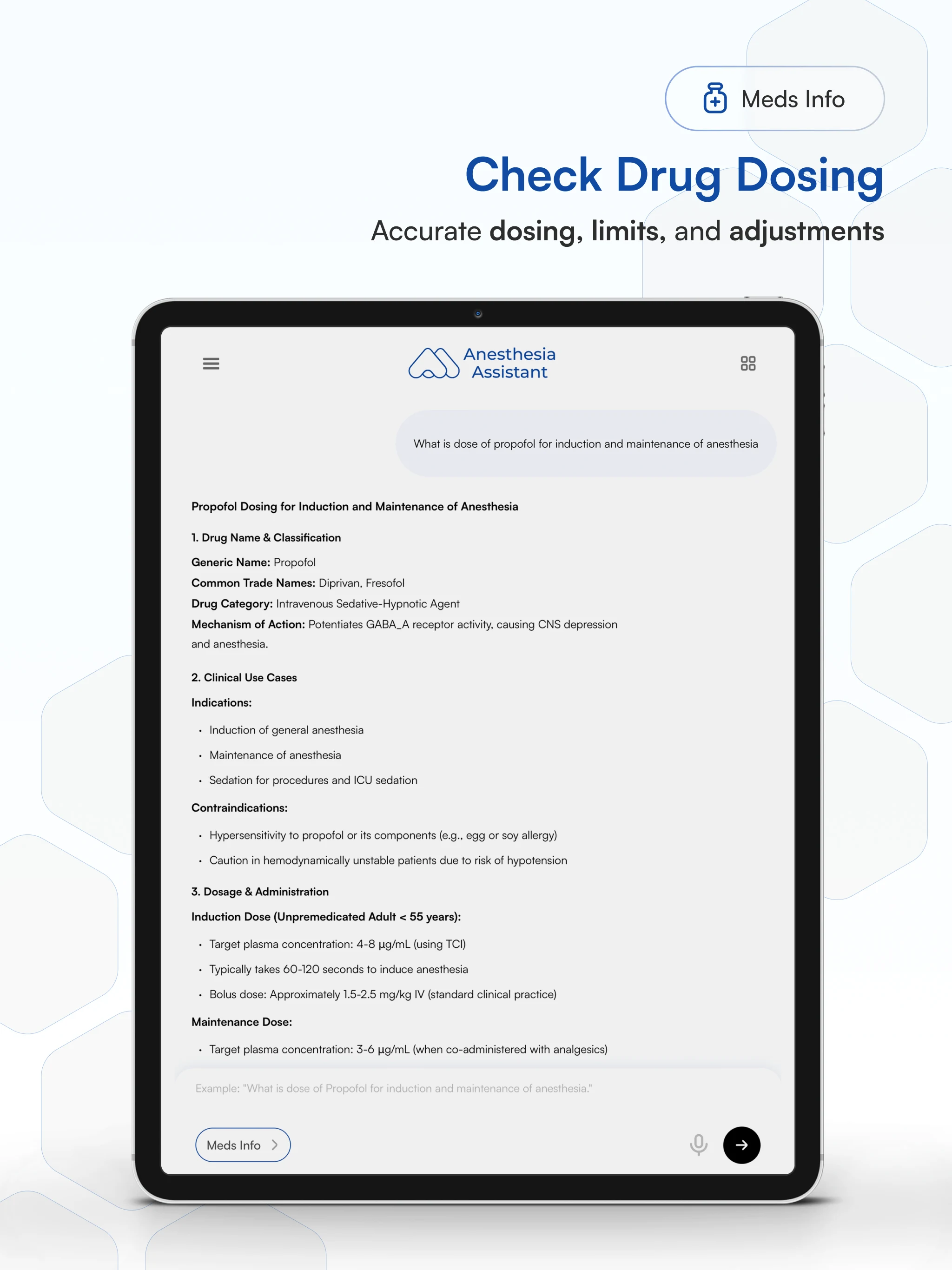 NYSORA Anesthesia Assistant screenshot